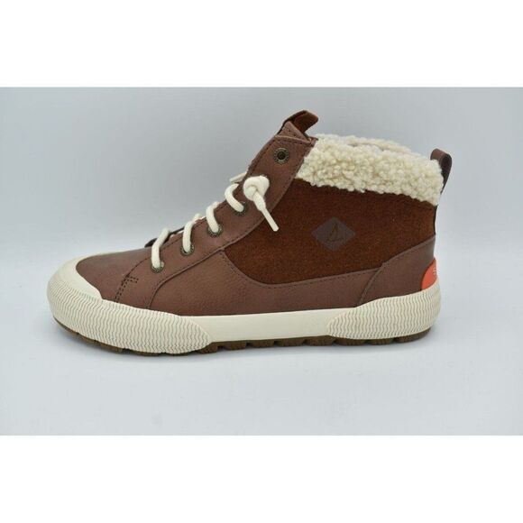 Sperry Womens Size 10 Pier Wave Wool Tan High Top Sneakers Booties Shoes - Picture 5 of 11